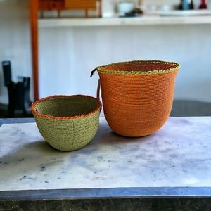 African bead work bowls